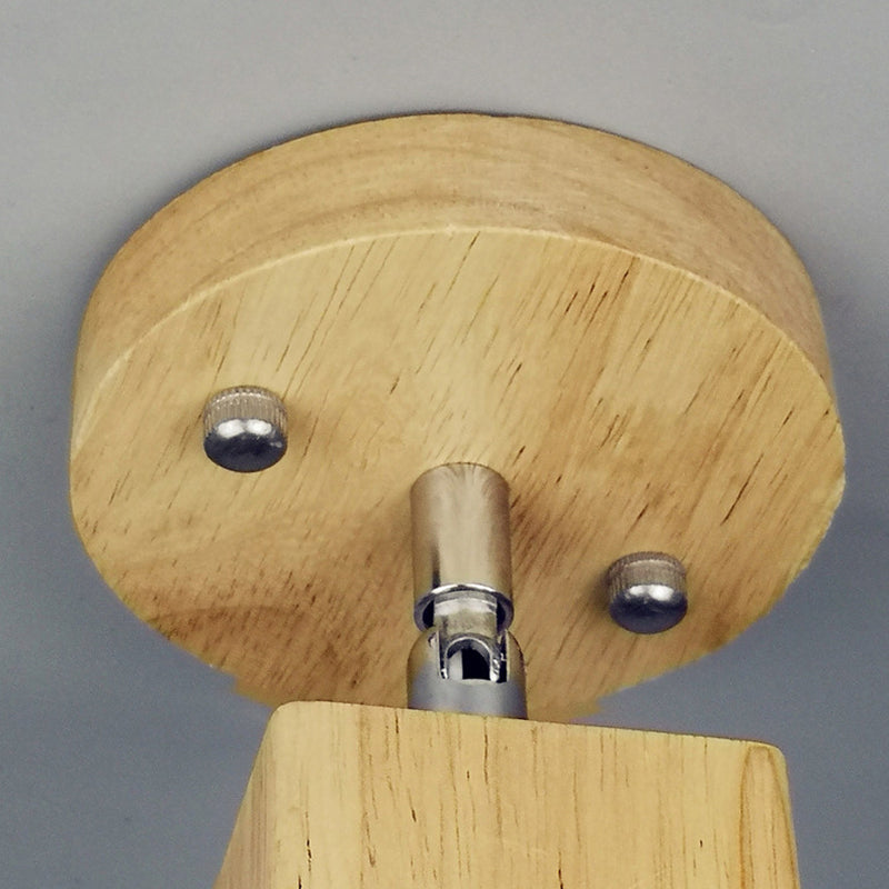 Cube Shaped Wooden Vanity Wall Sconce Nordic Beige Wall Mounted Lamp for Bathroom Hallway