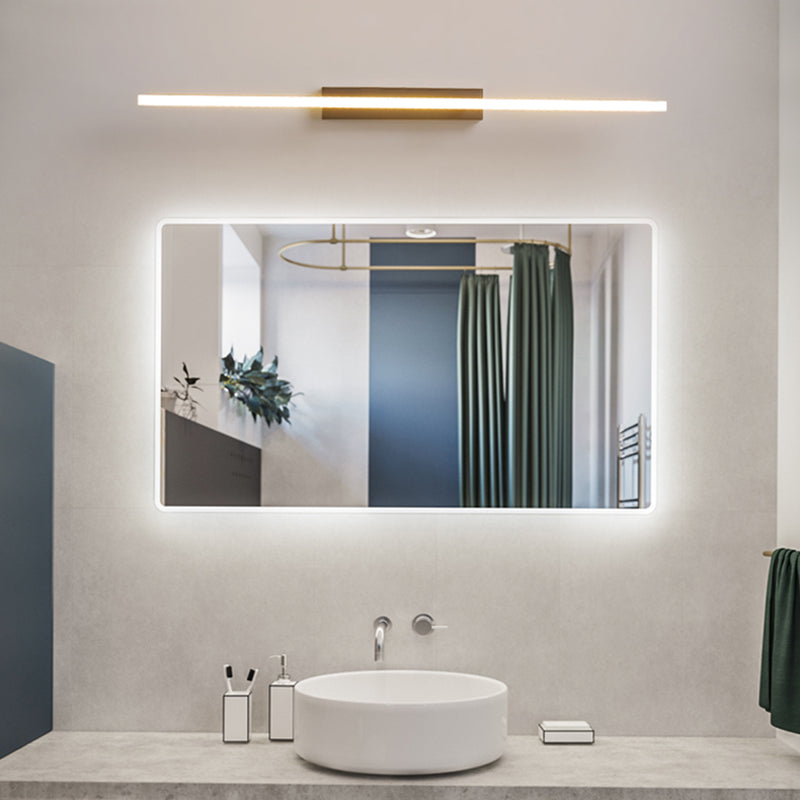 Application murale linéaire à LED noire dans la lampe murale en aluminium de style luxueux moderne avec nuance acrylique