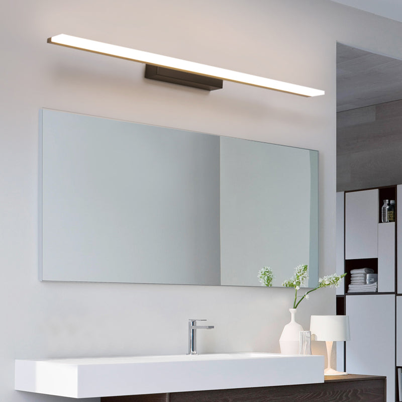 Black LED Linear Wall Sconce in Modern Luxury Style Aluminium Wall Lamp with Acrylic Shade