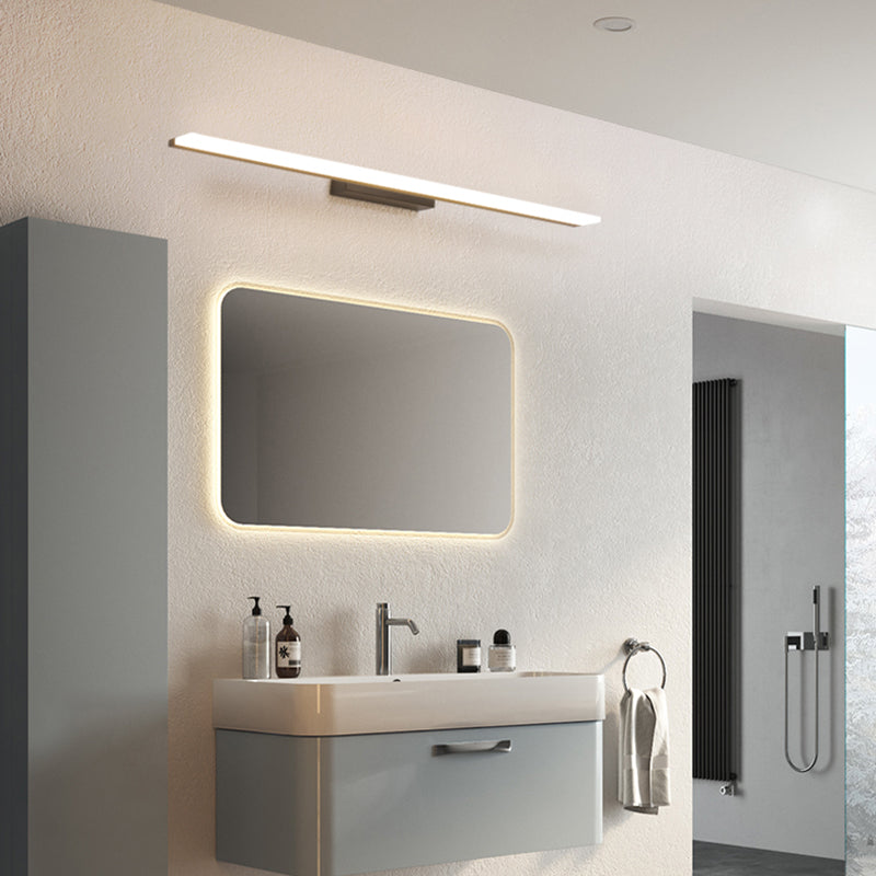 Black LED Linear Wall Sconce in Modern Luxury Style Aluminium Wall Lamp with Acrylic Shade