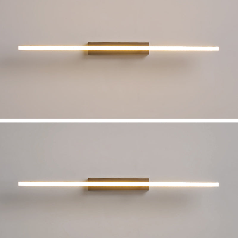 Black LED Linear Wall Sconce in Modern Luxury Style Aluminium Wall Lamp with Acrylic Shade