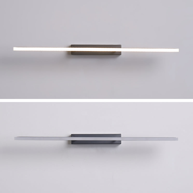 Black LED Linear Wall Sconce in Modern Luxury Style Aluminium Wall Lamp with Acrylic Shade