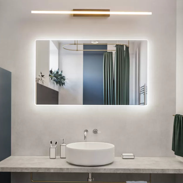Black LED Linear Wall Sconce in Modern Luxury Style Aluminium Wall Lamp with Acrylic Shade