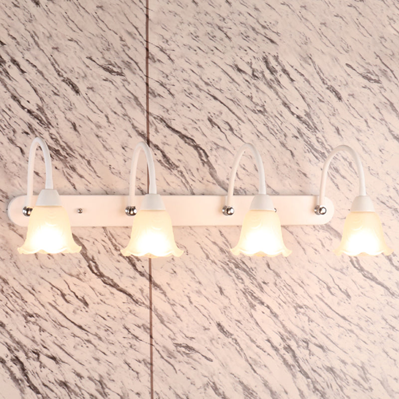 Lampada da parete a collo di cigno flessibile in stile country per bagno