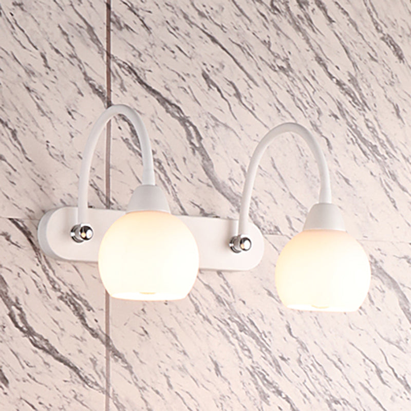 Lampada da parete a collo di cigno flessibile in stile country per bagno