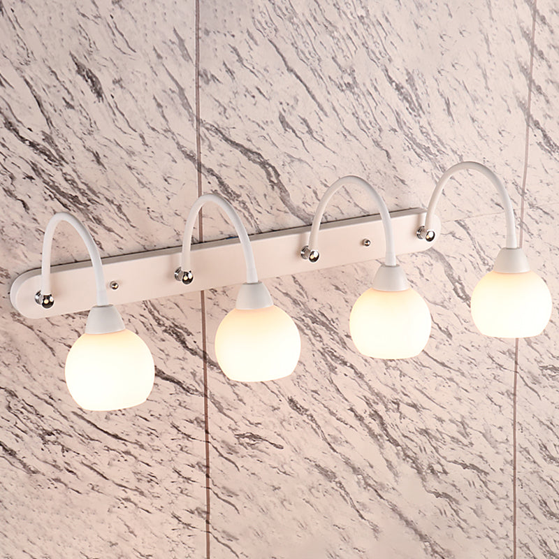 Lampada da parete a collo di cigno flessibile in stile country per bagno