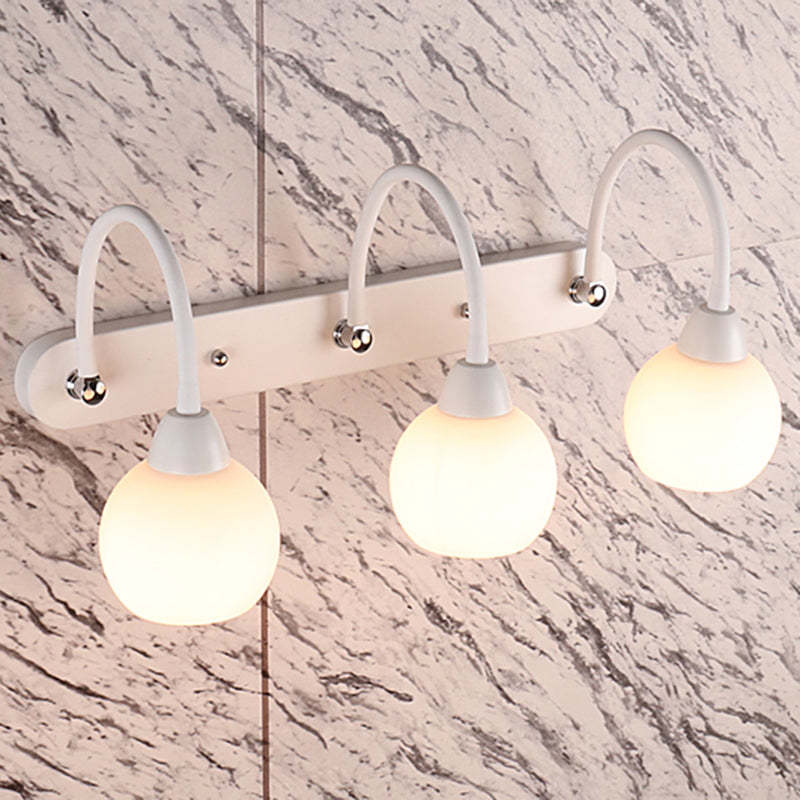 Lampada da parete a collo di cigno flessibile in stile country per bagno