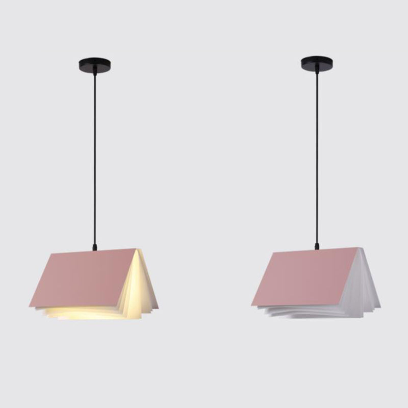 Libro moderno di semplicità a sospensione Lampada a sospensione in metallo a sospensione per il ristorante