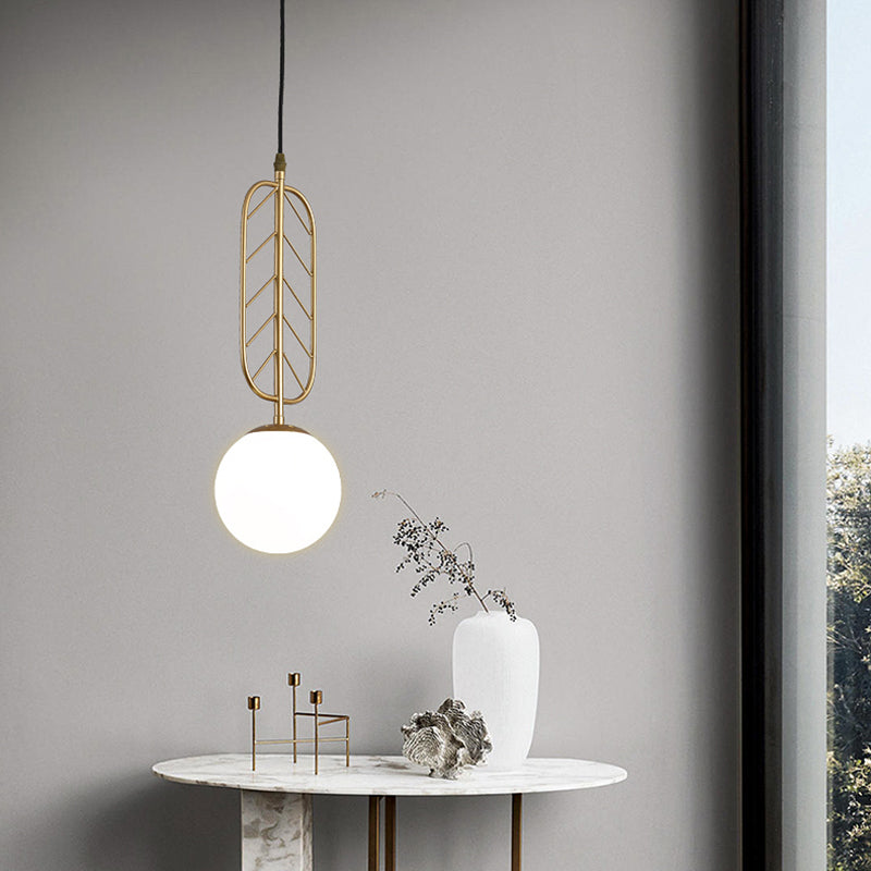 Sphärische Restaurant Anhänger Beleuchtung Glas 1 Licht moderner Stilhängeleuchte