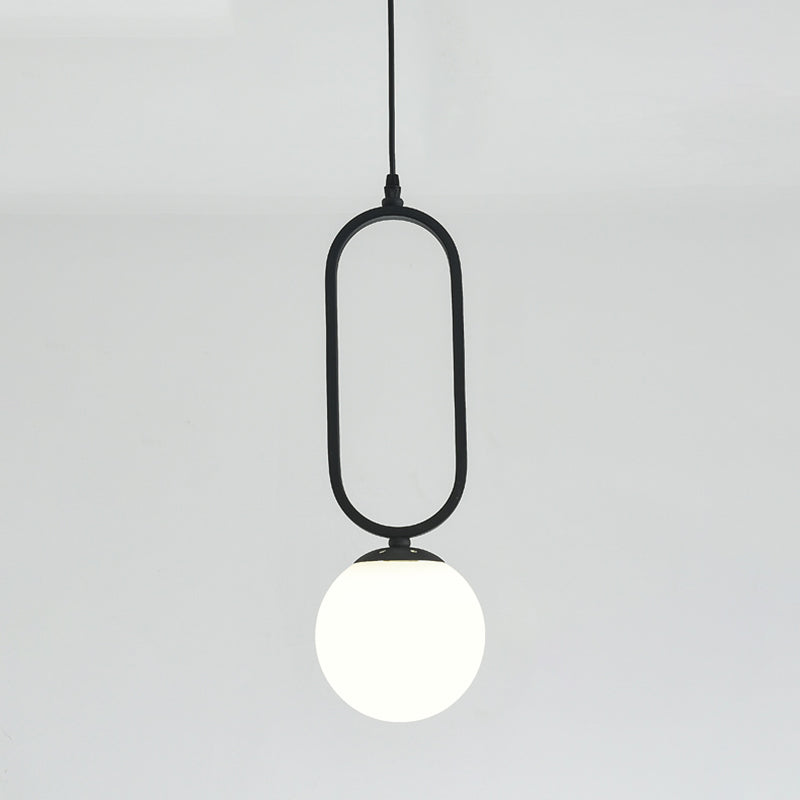 Sphärische Restaurant Anhänger Beleuchtung Glas 1 Licht moderner Stilhängeleuchte
