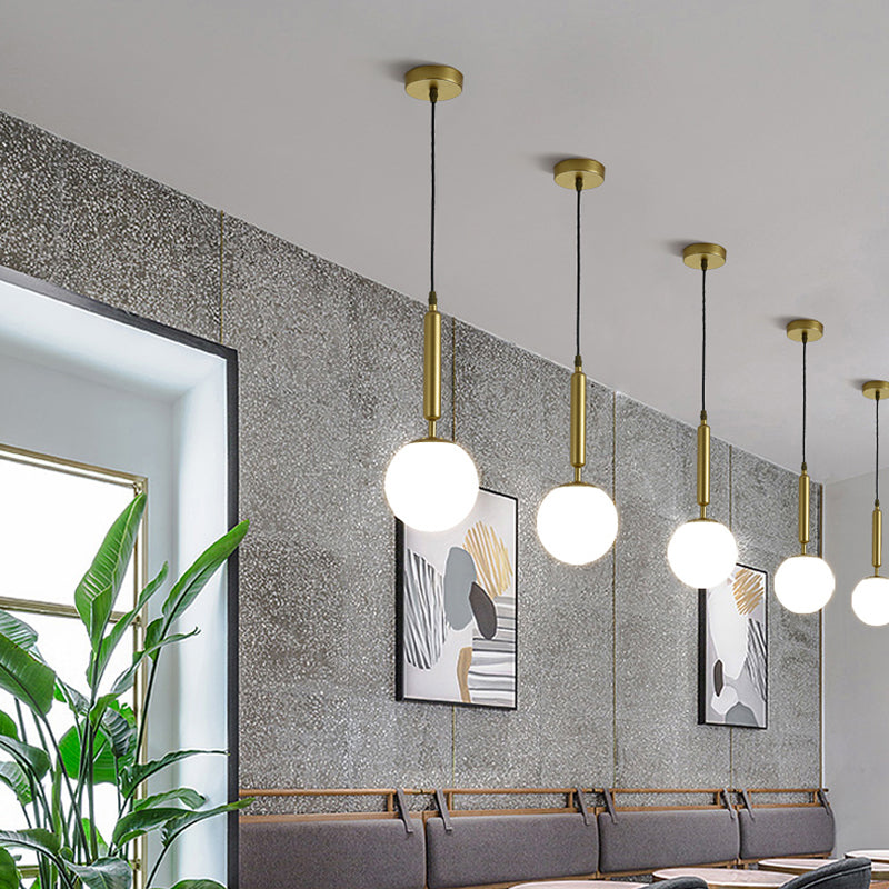 Sphärische Restaurant Anhänger Beleuchtung Glas 1 Licht moderner Stilhängeleuchte