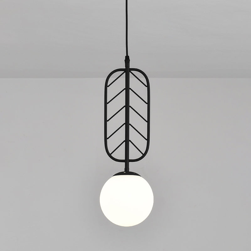 Sphärische Restaurant Anhänger Beleuchtung Glas 1 Licht moderner Stilhängeleuchte