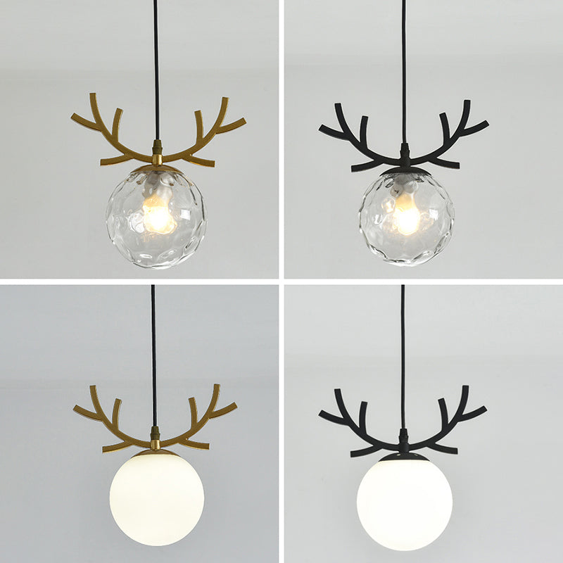 Sphärische Restaurant Anhänger Beleuchtung Glas 1 Licht moderner Stilhängeleuchte