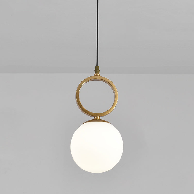 Sphärische Restaurant Anhänger Beleuchtung Glas 1 Licht moderner Stilhängeleuchte