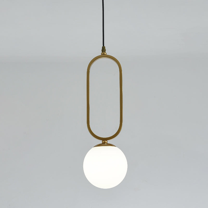 Sphärische Restaurant Anhänger Beleuchtung Glas 1 Licht moderner Stilhängeleuchte