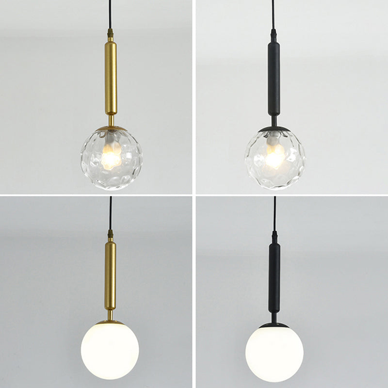 Sphärische Restaurant Anhänger Beleuchtung Glas 1 Licht moderner Stilhängeleuchte