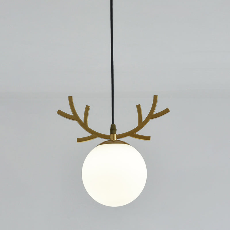 Sphärische Restaurant Anhänger Beleuchtung Glas 1 Licht moderner Stilhängeleuchte