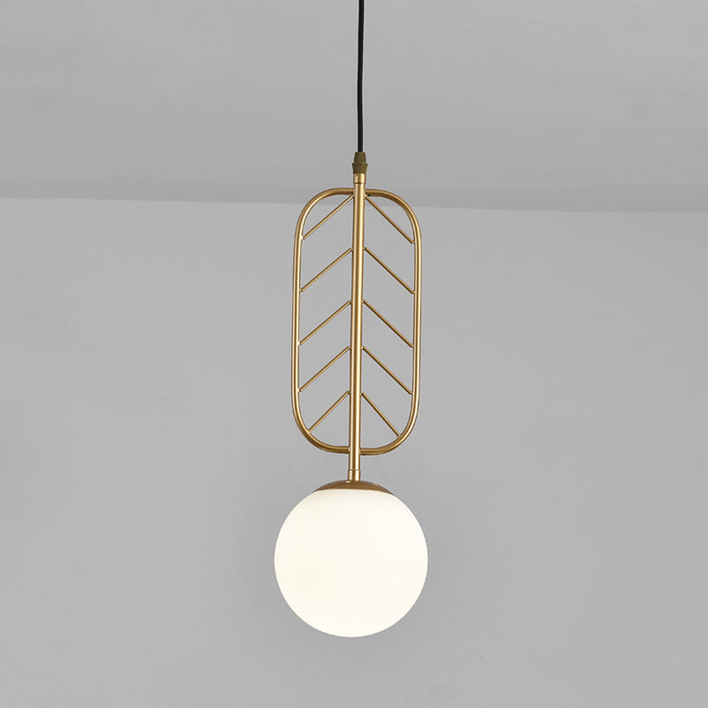 Sphärische Restaurant Anhänger Beleuchtung Glas 1 Licht moderner Stilhängeleuchte