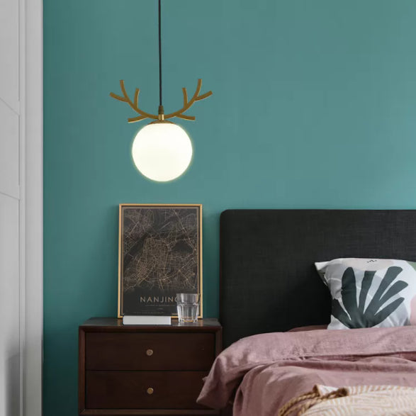 Sphärische Restaurant Anhänger Beleuchtung Glas 1 Licht moderner Stilhängeleuchte