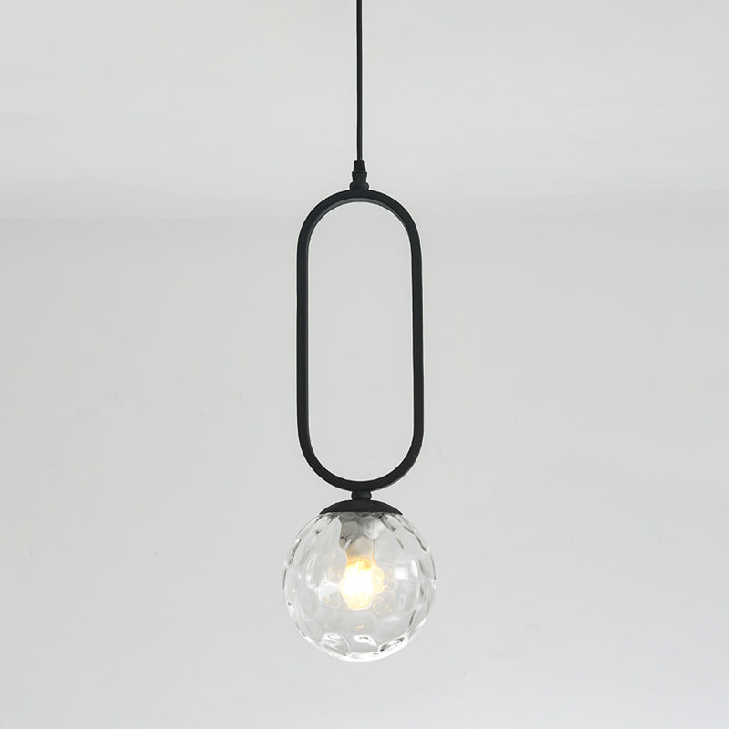 Sphärische Restaurant Anhänger Beleuchtung Glas 1 Licht moderner Stilhängeleuchte