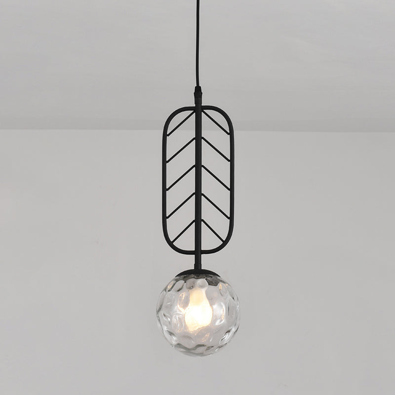 Sphärische Restaurant Anhänger Beleuchtung Glas 1 Licht moderner Stilhängeleuchte