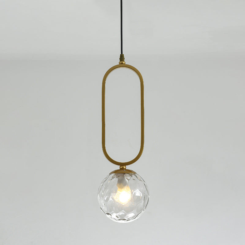Sphärische Restaurant Anhänger Beleuchtung Glas 1 Licht moderner Stilhängeleuchte
