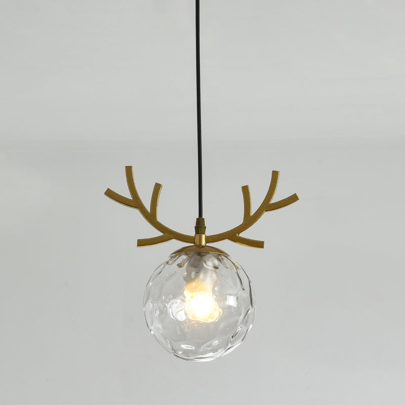 Sphärische Restaurant Anhänger Beleuchtung Glas 1 Licht moderner Stilhängeleuchte