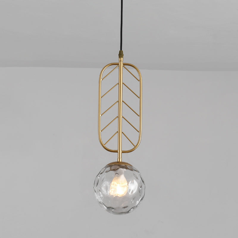 Sphärische Restaurant Anhänger Beleuchtung Glas 1 Licht moderner Stilhängeleuchte
