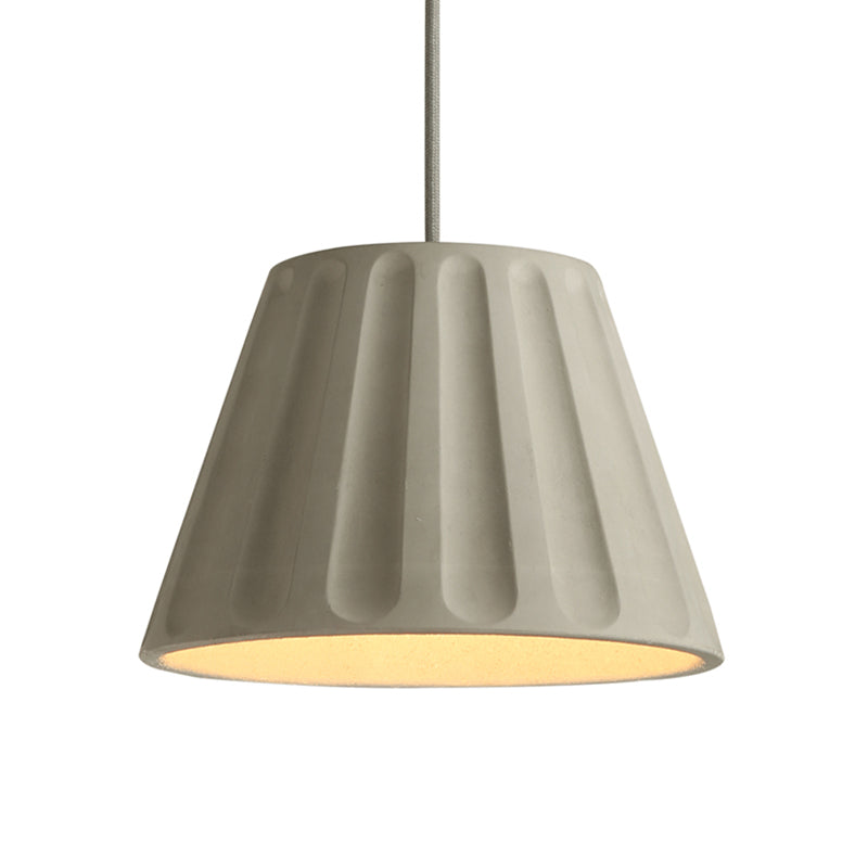 Cement Shaded Suspension Lighting Nordic 1 Head Grey Pendant Light for Dining Room