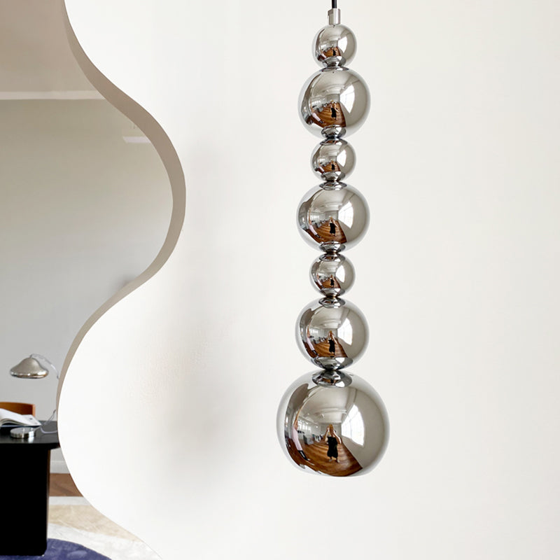 Luz de colgante de plateado Novela novedosa posmoderna 1 luces de suspensión de metal lámpara de luz