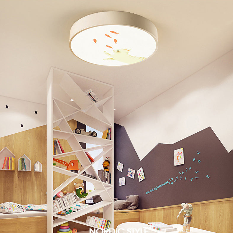 Cartoon disc encastré plafonnier métal encastré chambre plafonnier