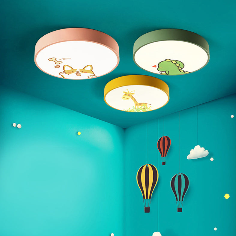 Cartoon disc encastré plafonnier métal encastré chambre plafonnier