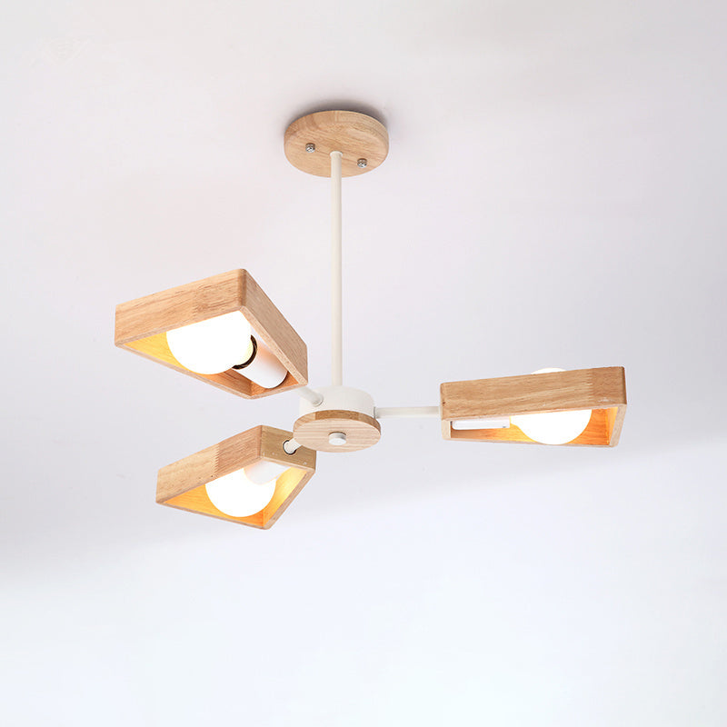 Sputnik Chandelier Light Fixture Nordic Style Wooden Chandelier Lighting Fixture