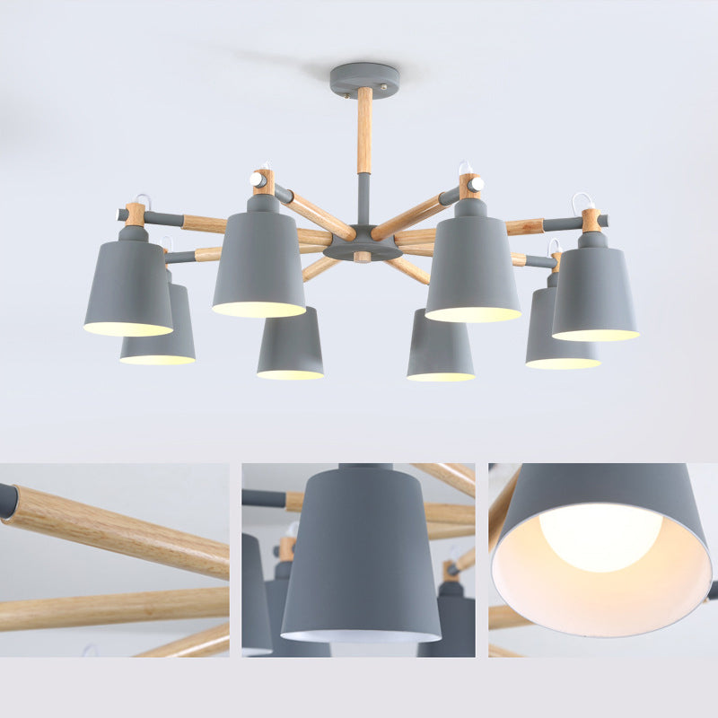 Sputnik Ceiling Hung Fixture Nordic-Style Metal Living Room Chandelier Lighting Fixture