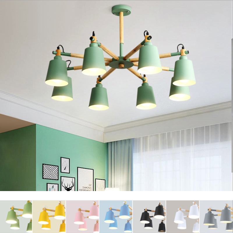 Sputnik Ceiling Hung Fixture Nordic-Style Metal Living Room Chandelier Lighting Fixture