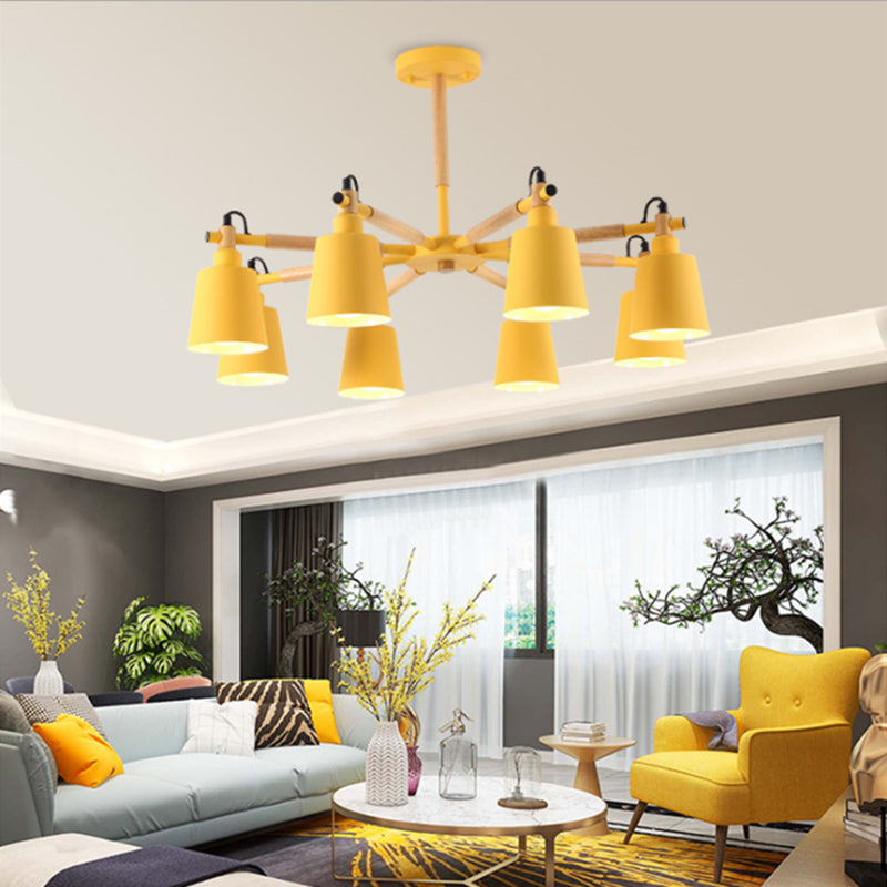 Sputnik Ceiling Hung Fixture Nordic-Style Metal Living Room Chandelier Lighting Fixture