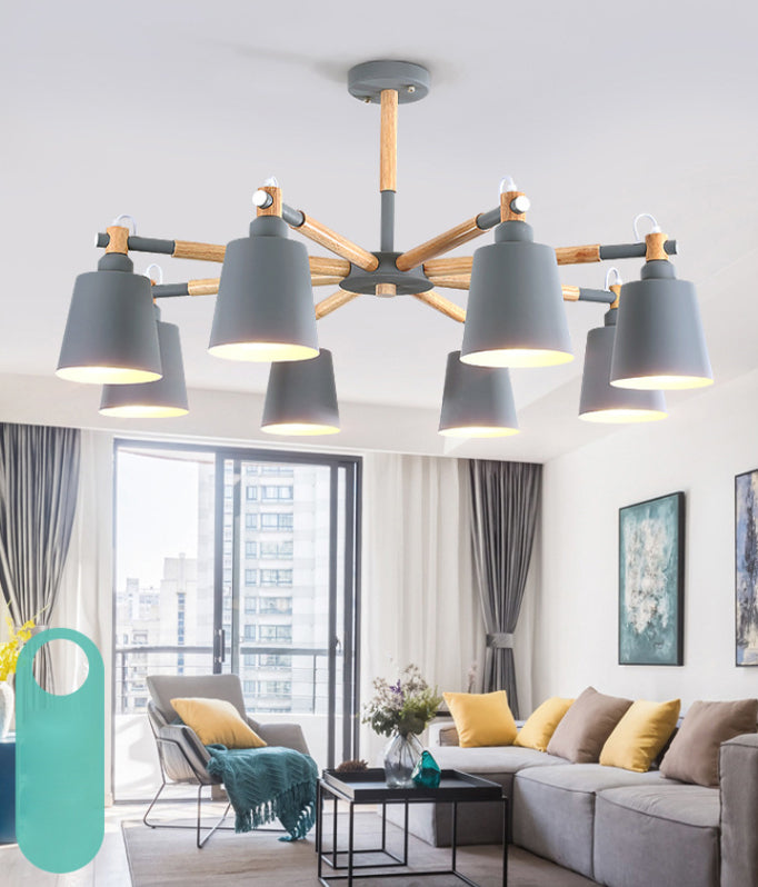 Sputnik Ceiling Hung Fixture Nordic-Style Metal Living Room Chandelier Lighting Fixture