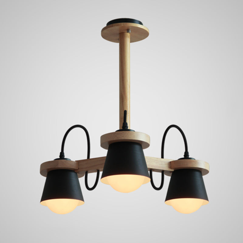 Modern Ceiling Pendant Wood Light Indoor Bedroom Shop Hotel Foyer Light