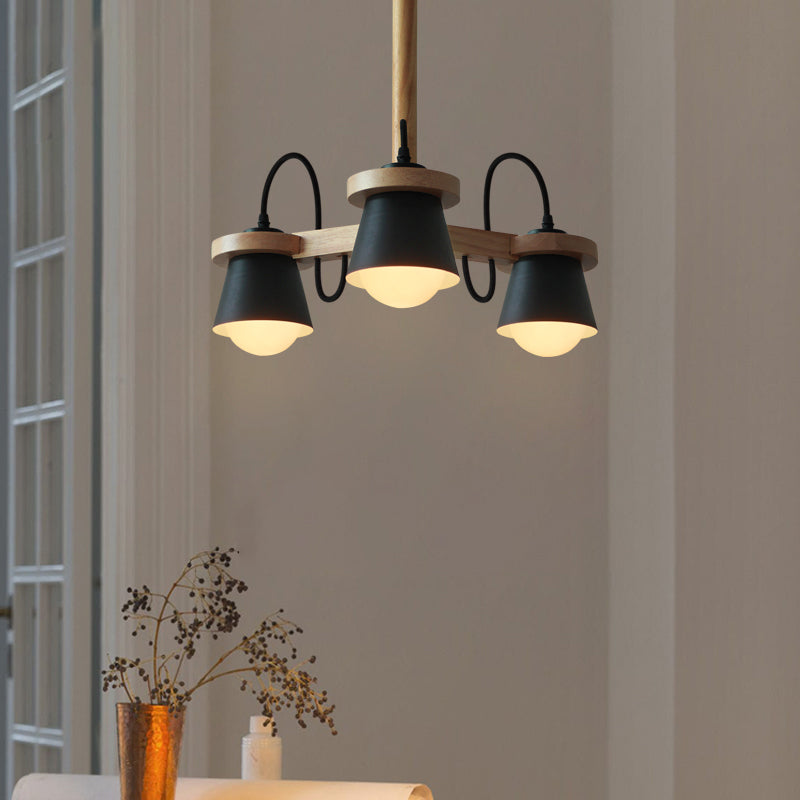 Modern Ceiling Pendant Wood Light Indoor Bedroom Shop Hotel Foyer Light