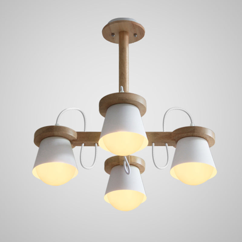 Modern Ceiling Pendant Wood Light Indoor Bedroom Shop Hotel Foyer Light