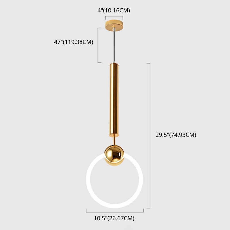 1 Light Ring Pendant Lighting Modern simplicity Glass Pendant Ceiling Lights for Restaurant