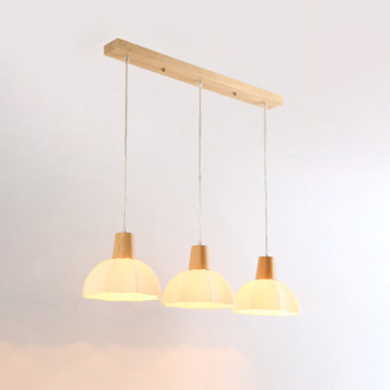 Noordse stijl cirkel hanglamp lamp armatuur houten eetkamer hanger plafondlicht