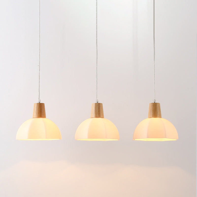 Noordse stijl cirkel hanglamp lamp armatuur houten eetkamer hanger plafondlicht