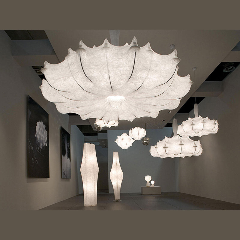 Lantaarnstof Suspensie Hanglamp Lichte Noordse stijl Witte hanglamp Lamp