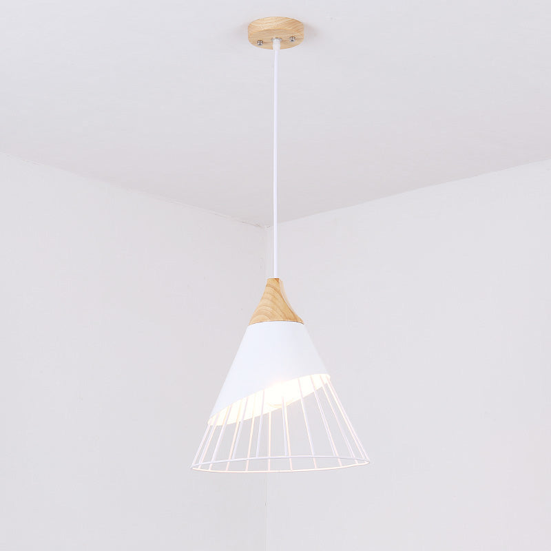 Wit hout Nieuw moderne hanglamp 1-licht kegel plafondlamp voor woonkamer voor woonkamer