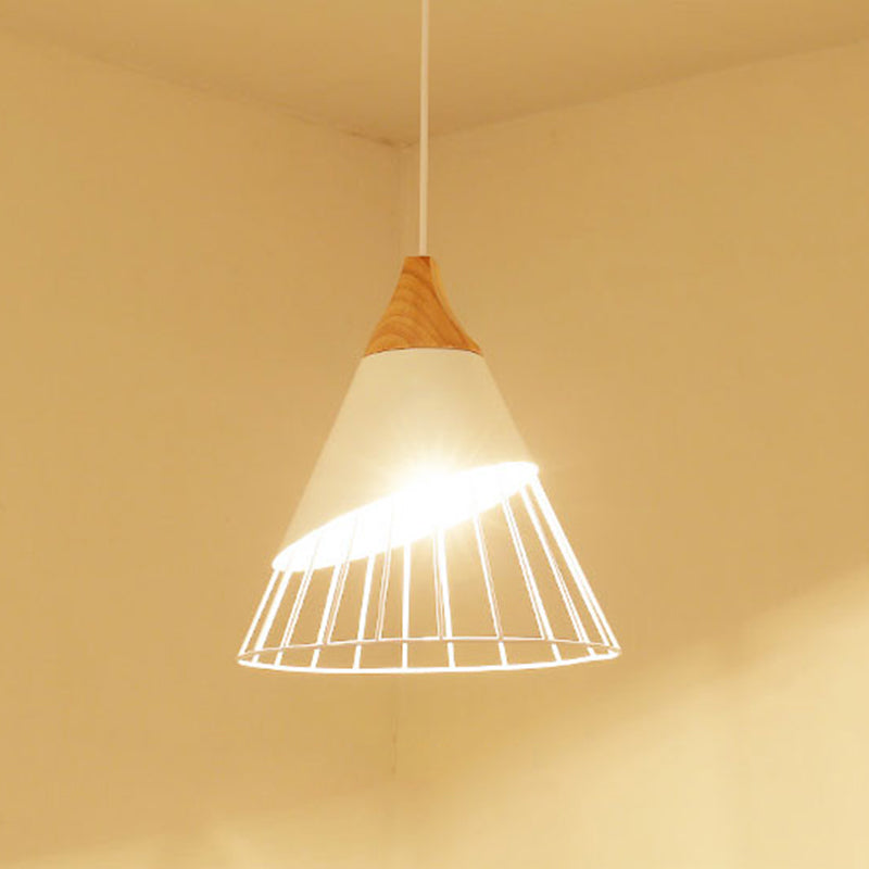 Wit hout Nieuw moderne hanglamp 1-licht kegel plafondlamp voor woonkamer voor woonkamer