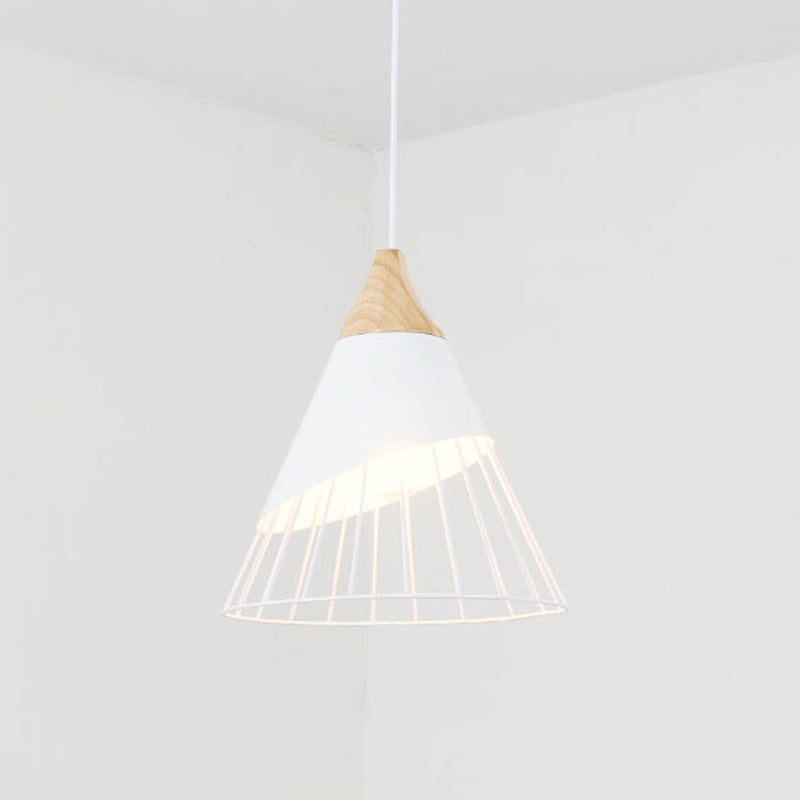 Wit hout Nieuw moderne hanglamp 1-licht kegel plafondlamp voor woonkamer voor woonkamer
