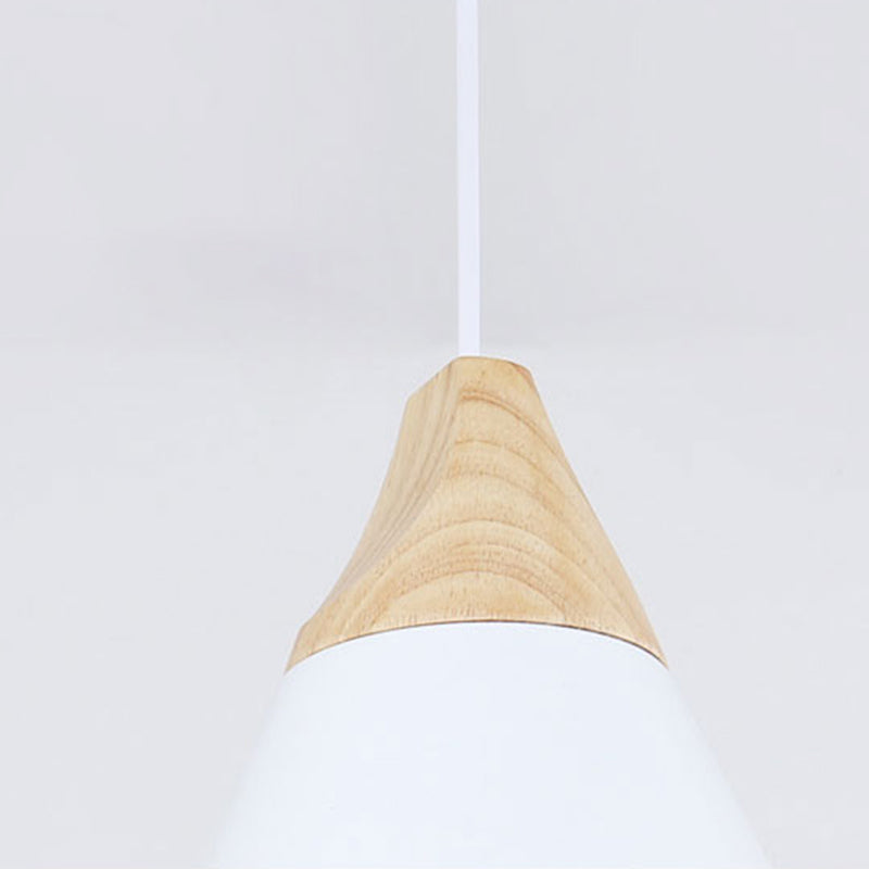 Wit hout Nieuw moderne hanglamp 1-licht kegel plafondlamp voor woonkamer voor woonkamer