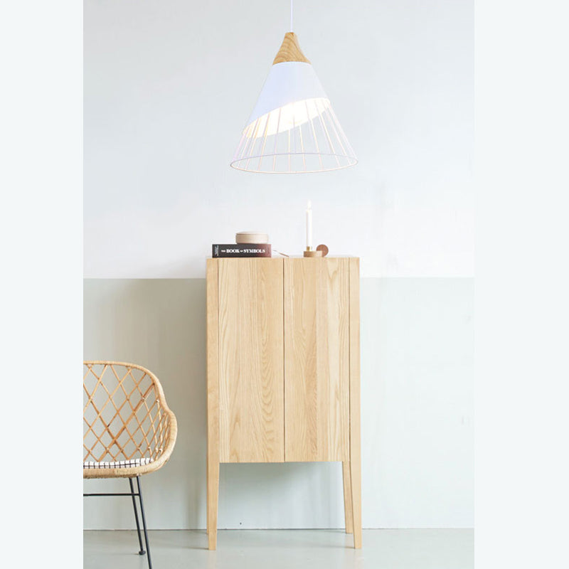 Wit hout Nieuw moderne hanglamp 1-licht kegel plafondlamp voor woonkamer voor woonkamer