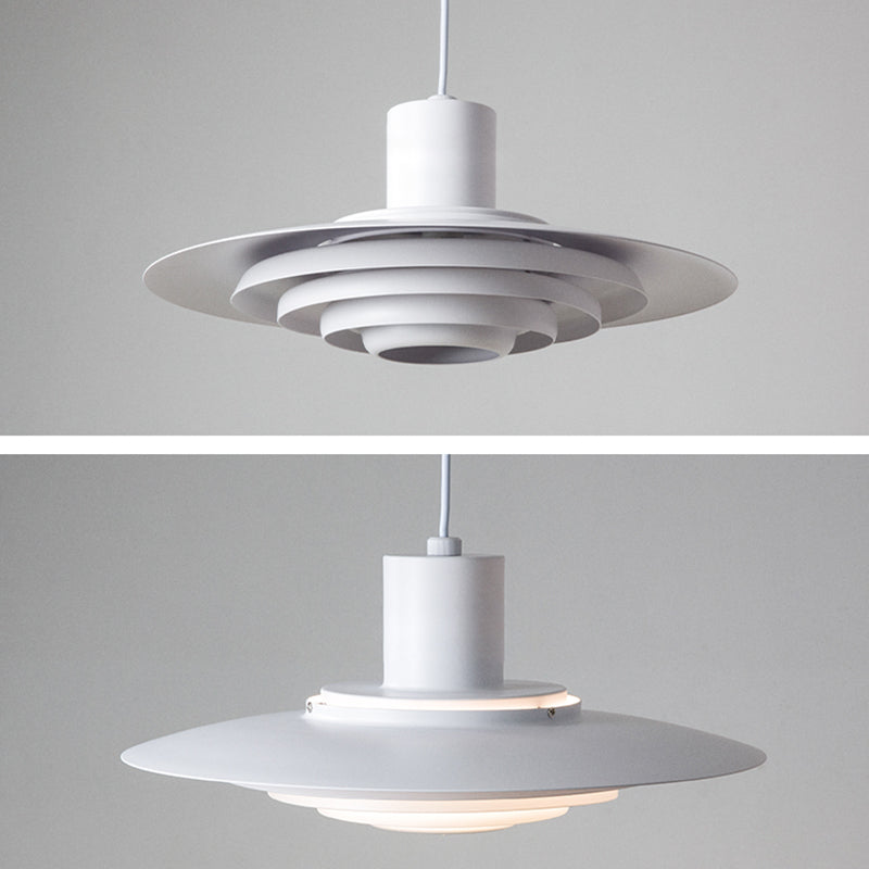 Dikke metalen schijf schaduw hanglamp moderne stijl in verlichting voor eetkamer